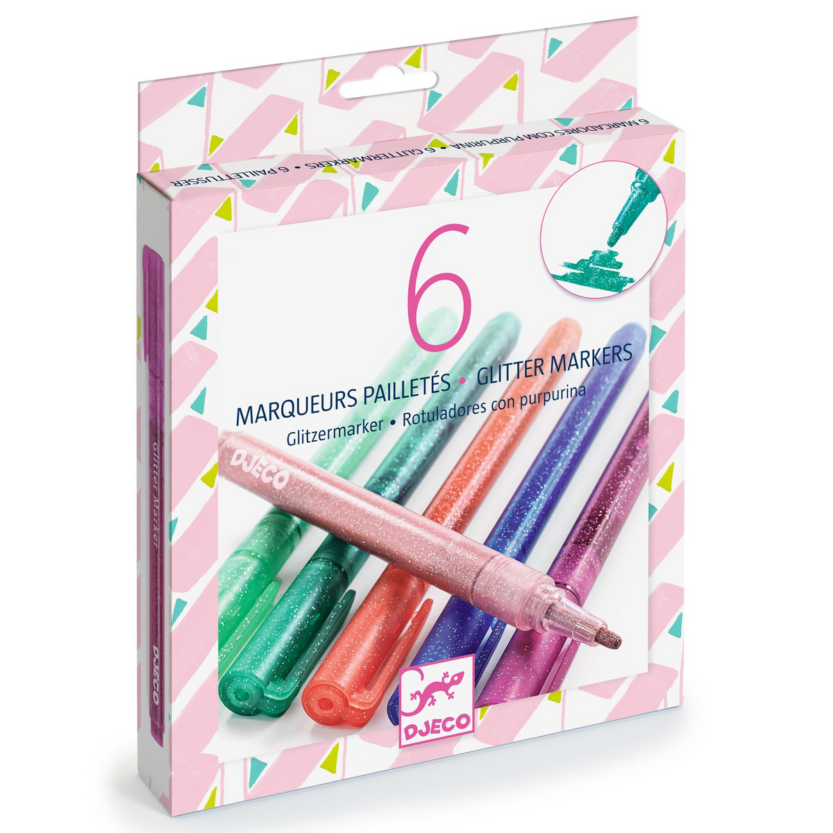 6 marqueurs pailletés - Sweet