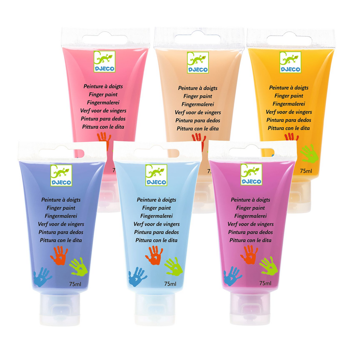 6 tubes de peintures à doigts sweet