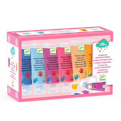 6 tubes de peintures à doigts sweet