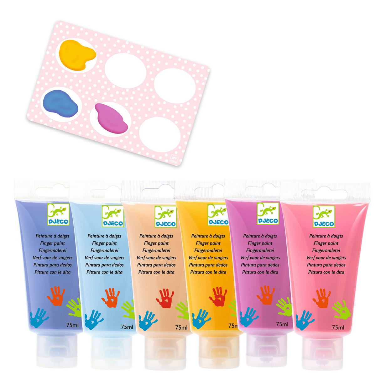 6 tubes de peintures à doigts sweet