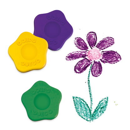 12 crayons fleurs