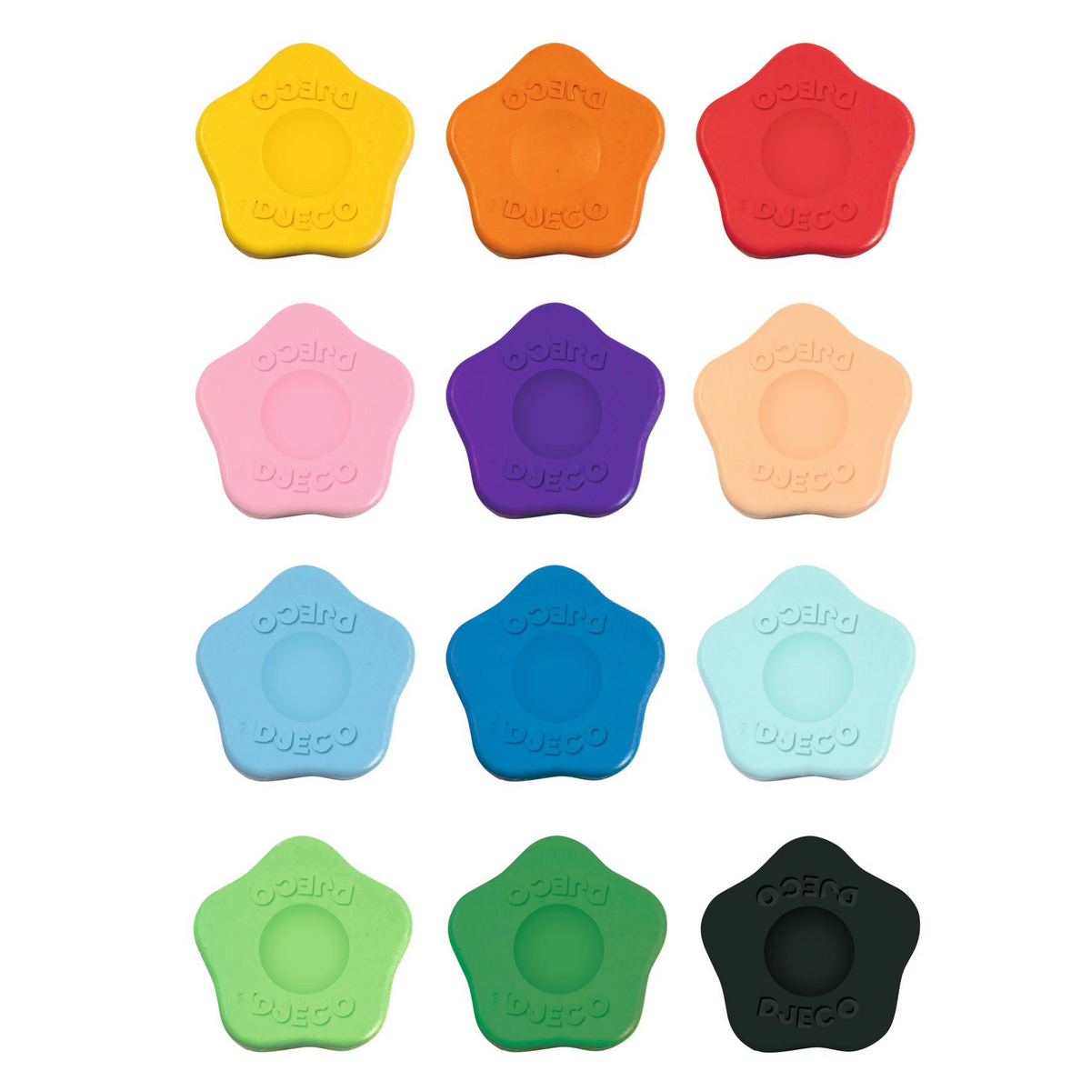 12 crayons fleurs