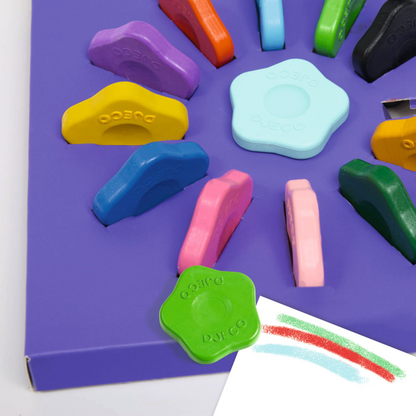 12 crayons fleurs