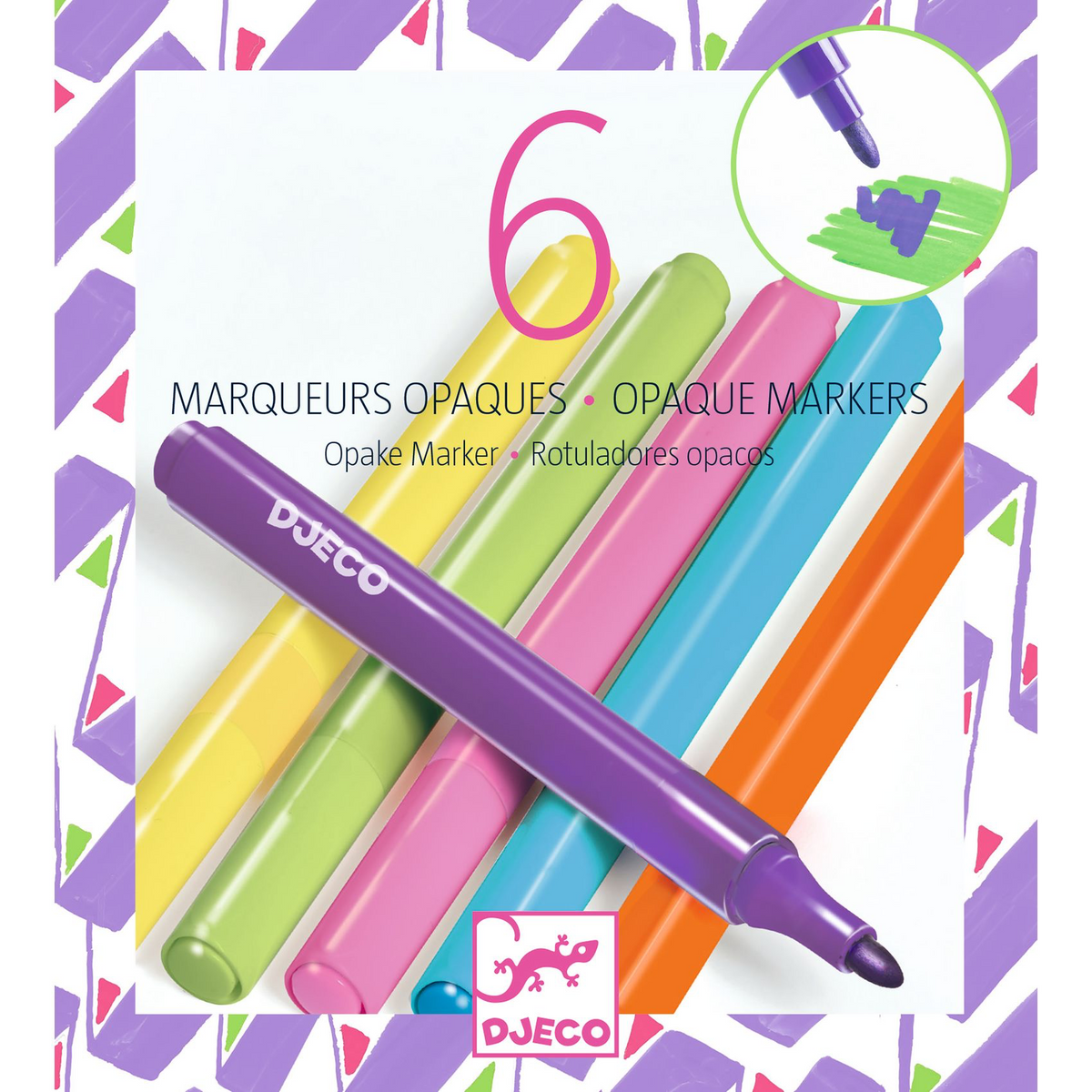 6 marqueurs opaques années 80