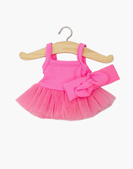 Mini Panchas – Tutu Stella et son headband rose fluo
