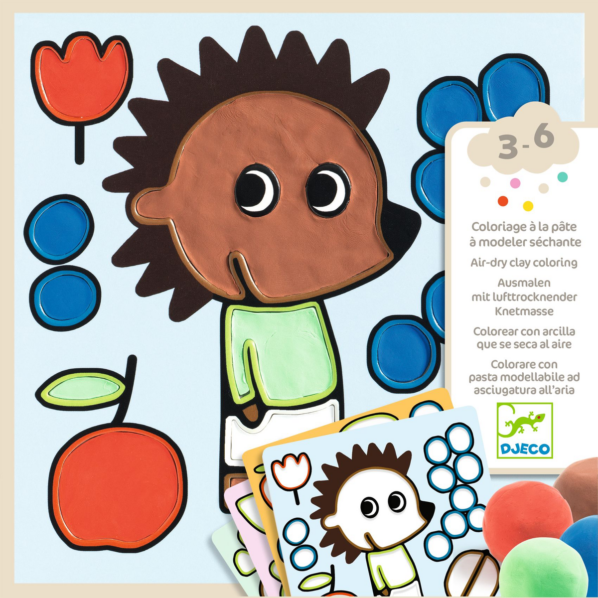 Coloriage à la pâte à modeler séchante - Coquins du jardin