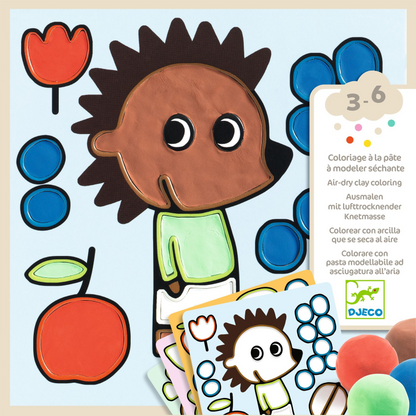 Coloriage à la pâte à modeler séchante - Coquins du jardin