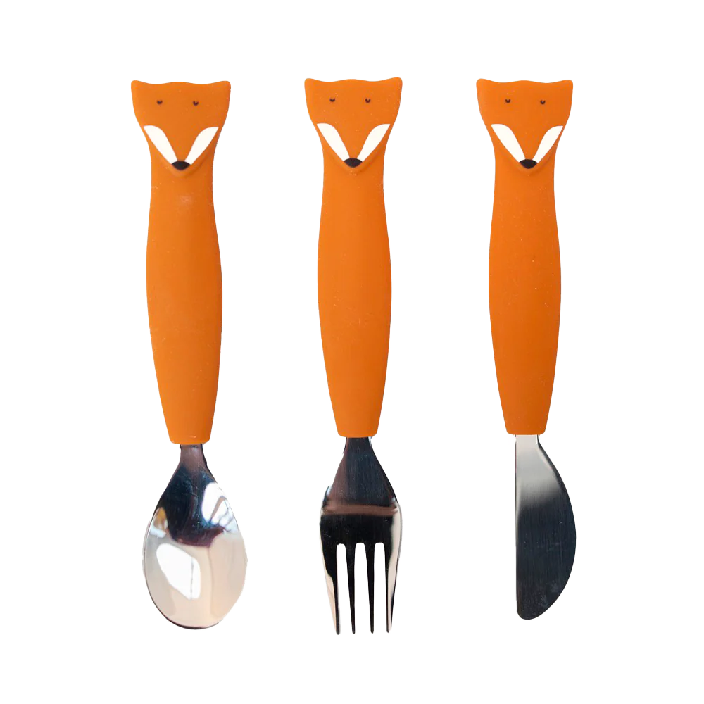 Couverts 3 pièces en silicone - Mr. Fox