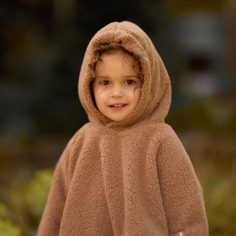 Poncho polaire Teddy Fleece Dark Hazel