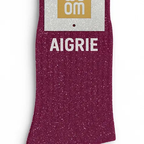 Chaussettes à paillettes - Aigrie violet