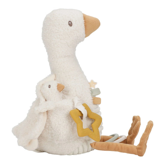 Peluche d'activité Oie - Blanc - Petite Oie