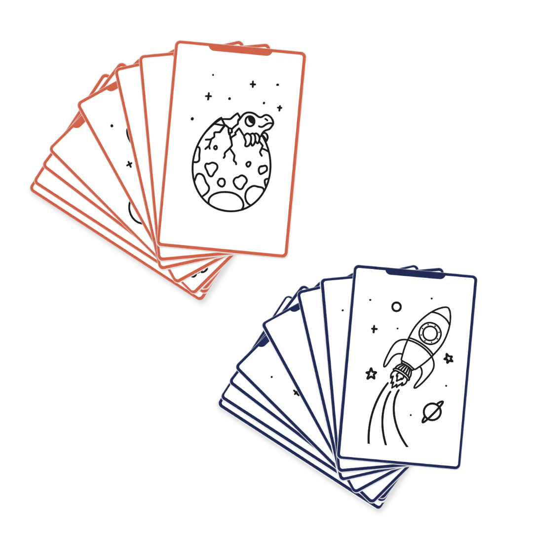 Cartes supplémentaires Kidydraw Mini - Galaxie et Dinosaures