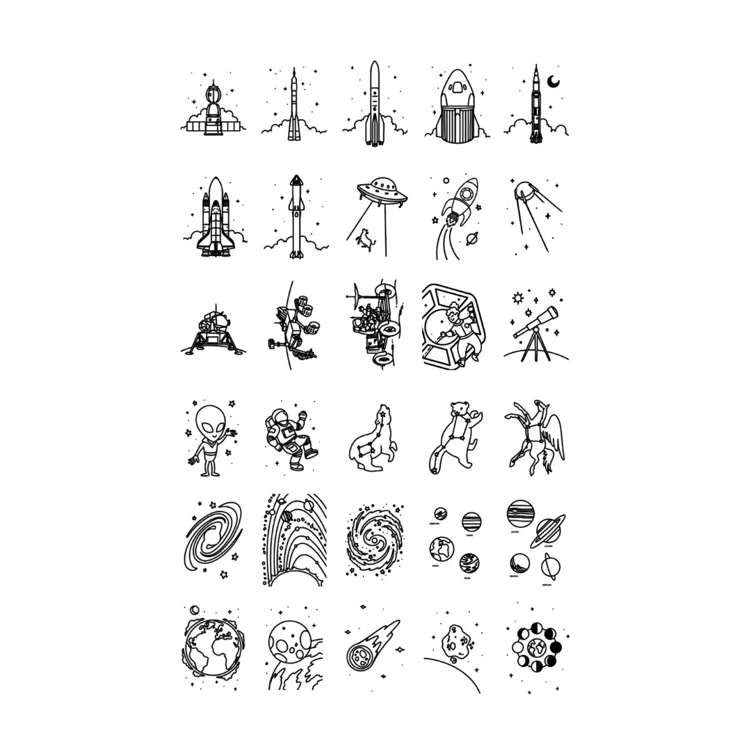 Cartes supplémentaires Kidydraw Mini - Galaxie et Dinosaures