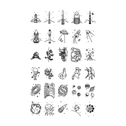 Cartes supplémentaires Kidydraw Mini - Galaxie et Dinosaures