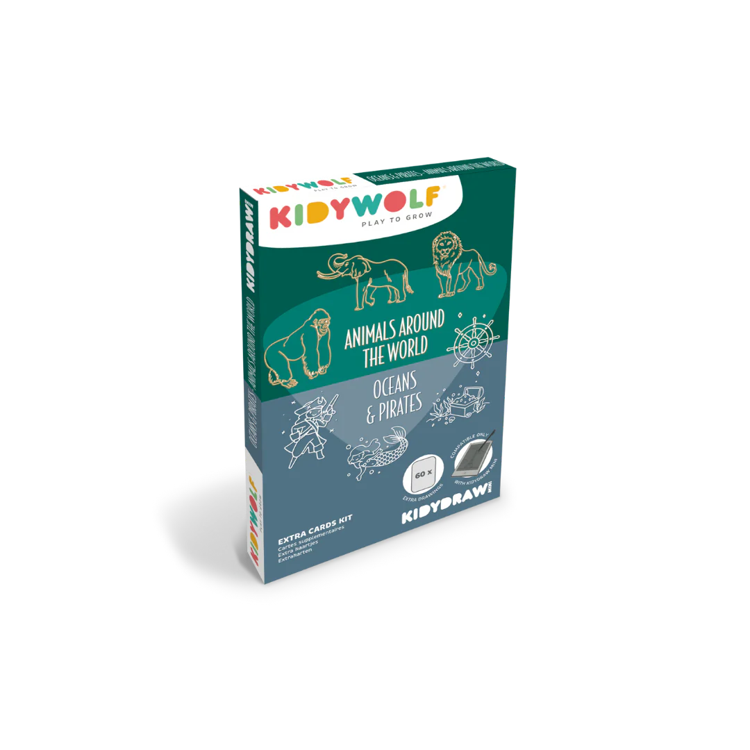 Cartes supplémentaires Kidydraw Mini - Animaux du monde et Océans et pirates