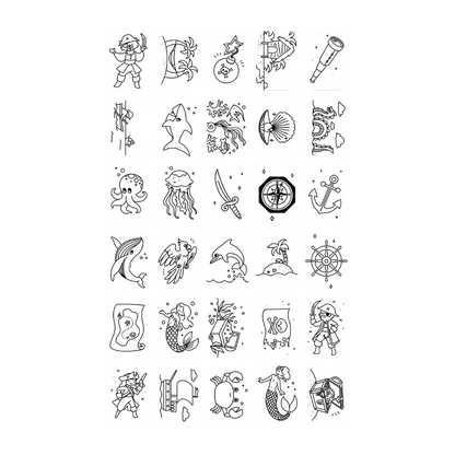 Cartes supplémentaires Kidydraw Mini - Animaux du monde et Océans et pirates