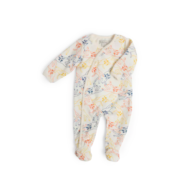 Pyjama velours chiens multiroclores - Puce & Pilou