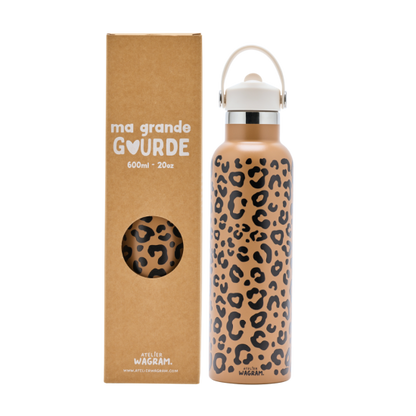 Gourde 600 ml - Léopard Marron
