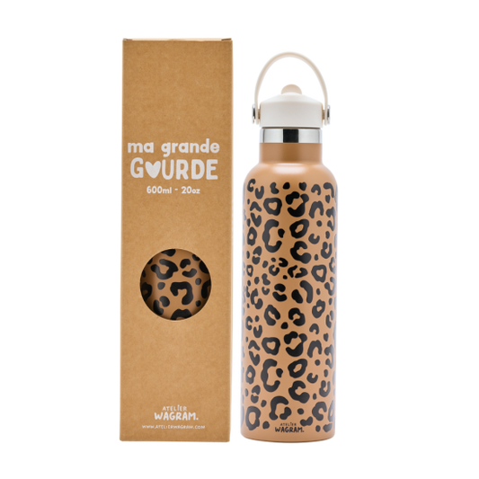 Gourde 600 ml - Léopard Marron