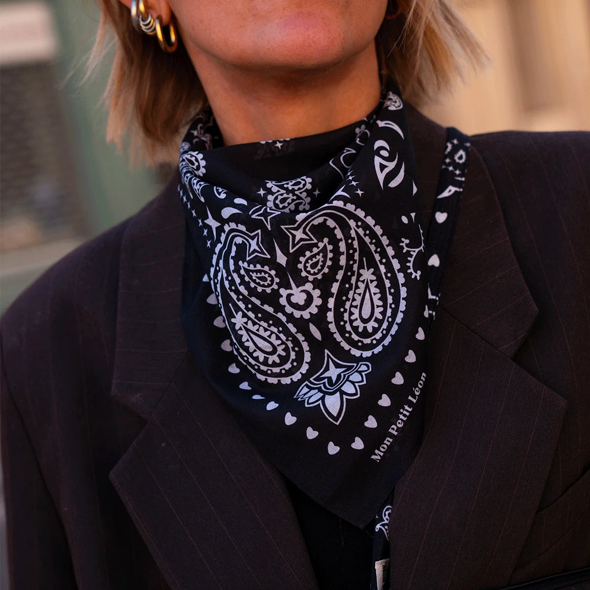 Petit Foulard - Bandana Noir