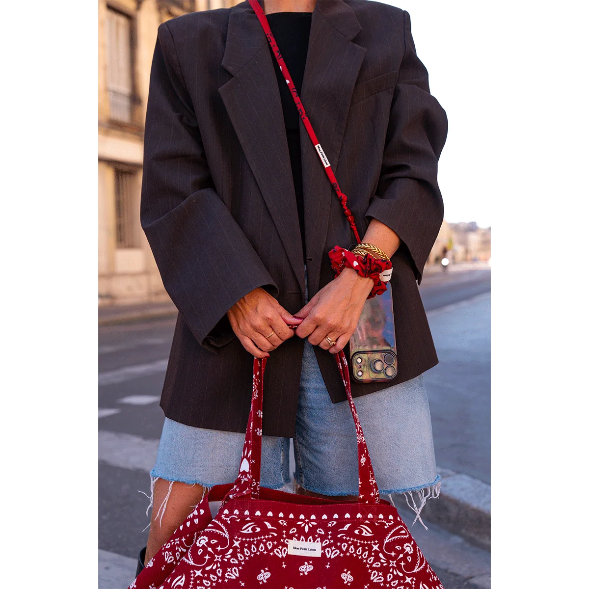 Sangle de téléphone Billie - Bandana cherry