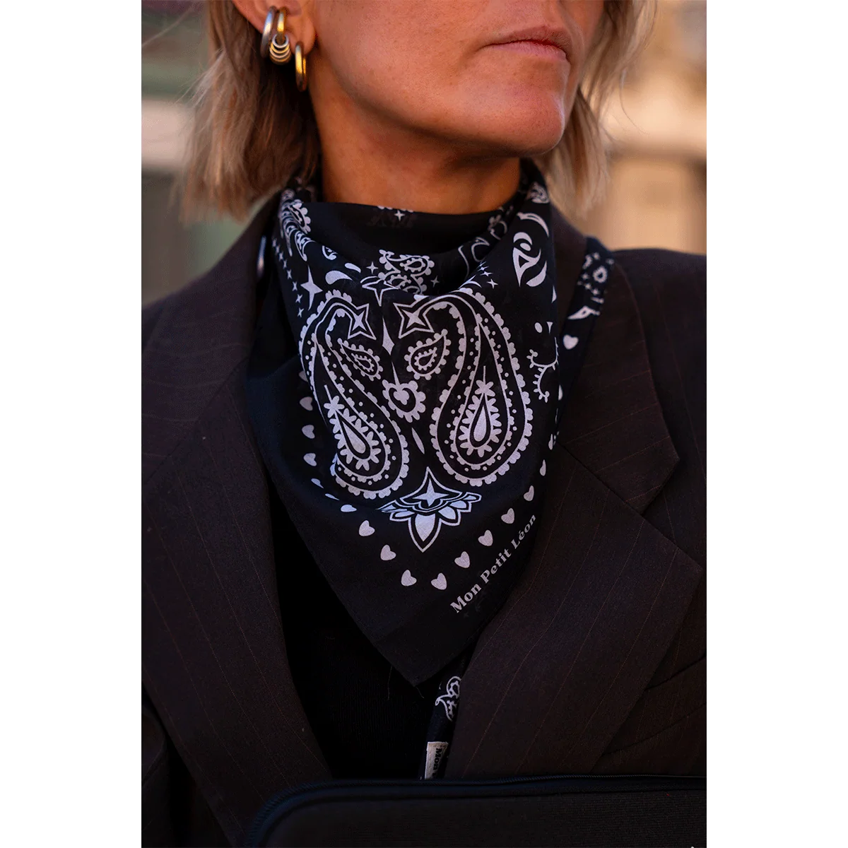 Petit Foulard - Bandana Noir