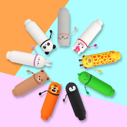 Trousse 2 en 1 en Silicone Teddy Bear  « Hug Me » - Kawaii