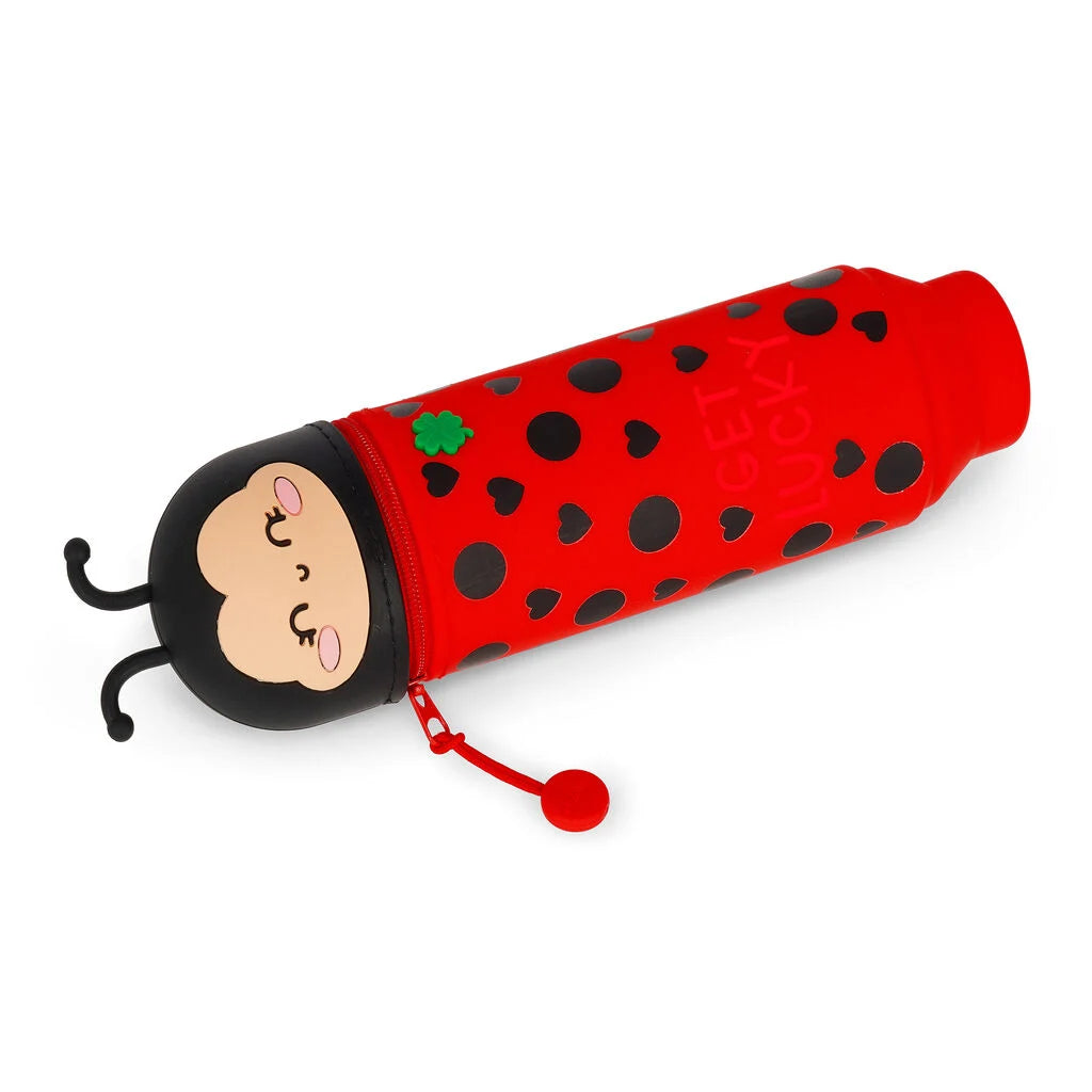 Trousse 2 en 1 en Silicone LadyBug  « Hug Me » - Kawaii