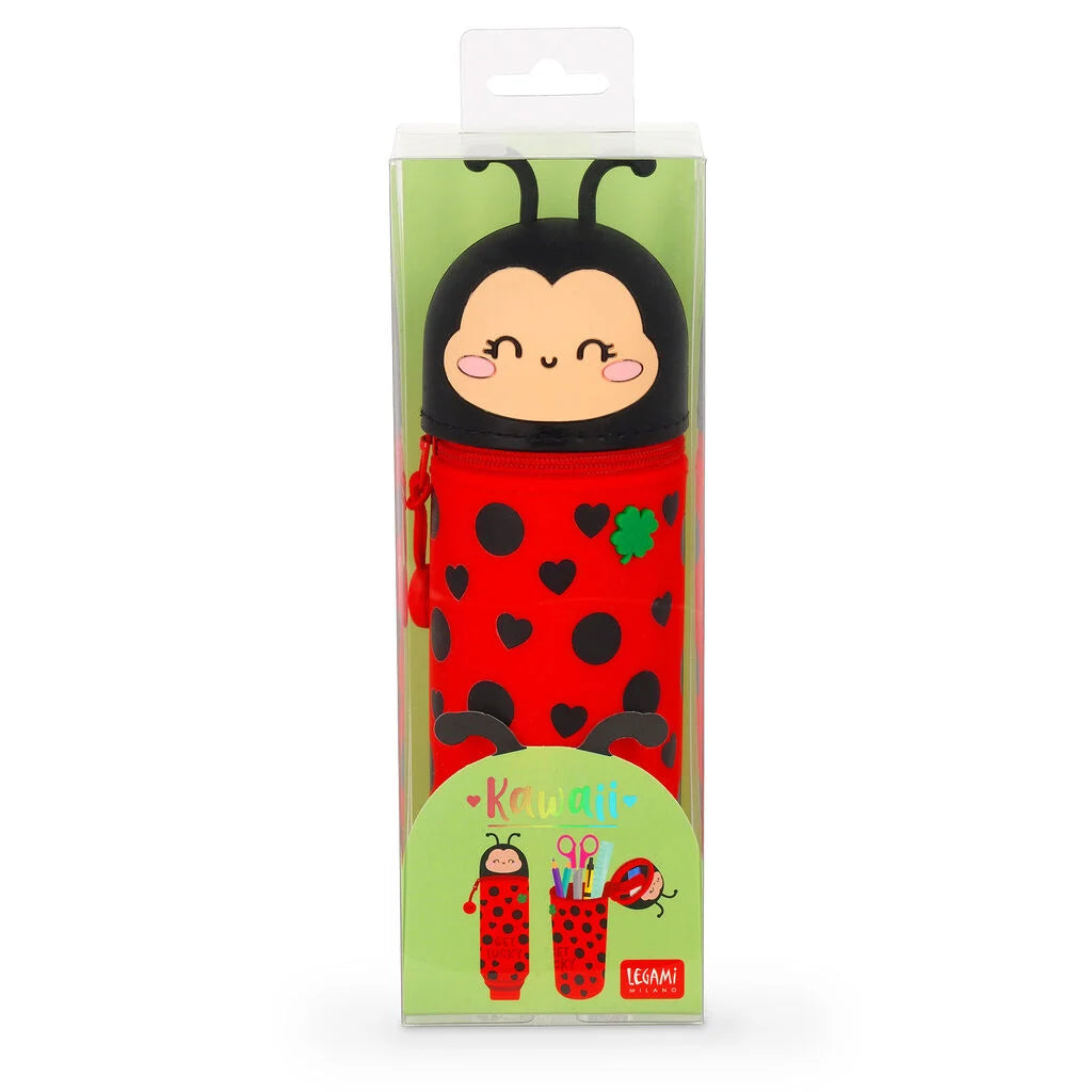 Trousse 2 en 1 en Silicone LadyBug  « Hug Me » - Kawaii
