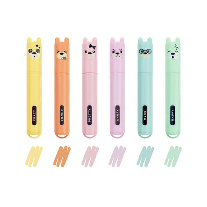 Set de 6 Mini Surligneurs Teddy Bear - Teddy’s Style