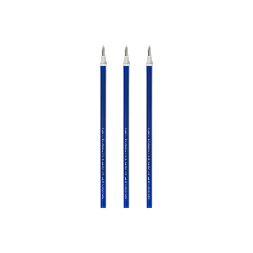 Set de 3 Recharges pour Stylo Effaçable - Encre bleue -