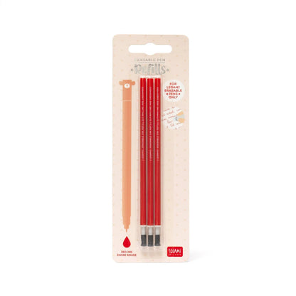 Set de 3 Recharges pour Stylo Effaçable - Encre Rouge
