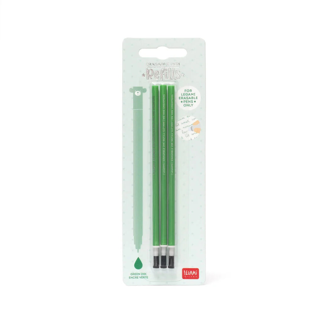 Set de 3 Recharges pour Stylo Effaçable - Encre Verte