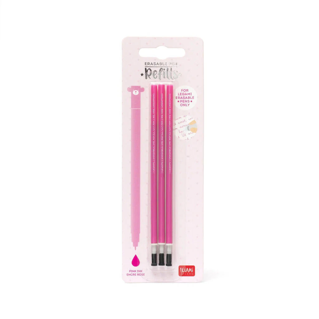 Set de 3 Recharges pour Stylo Effaçable - Encre Rose