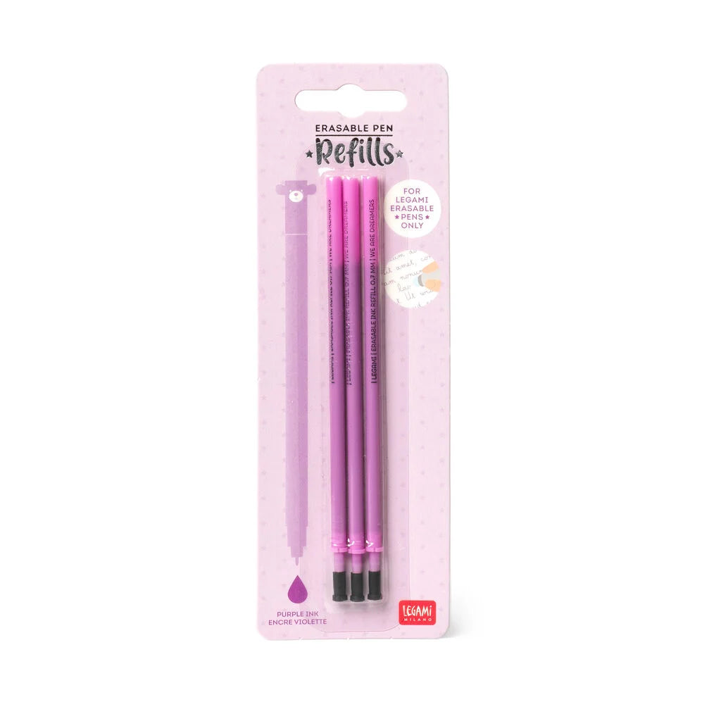 Set de 3 Recharges pour Stylo Effaçable - Encre Violette