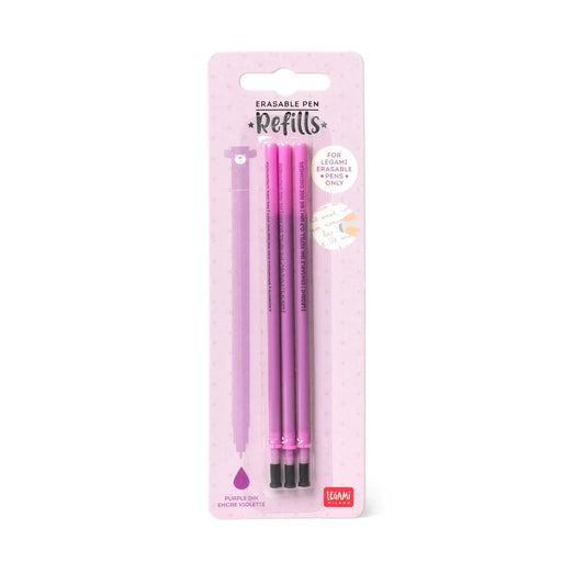 Set de 3 Recharges pour Stylo Effaçable - Encre Violette
