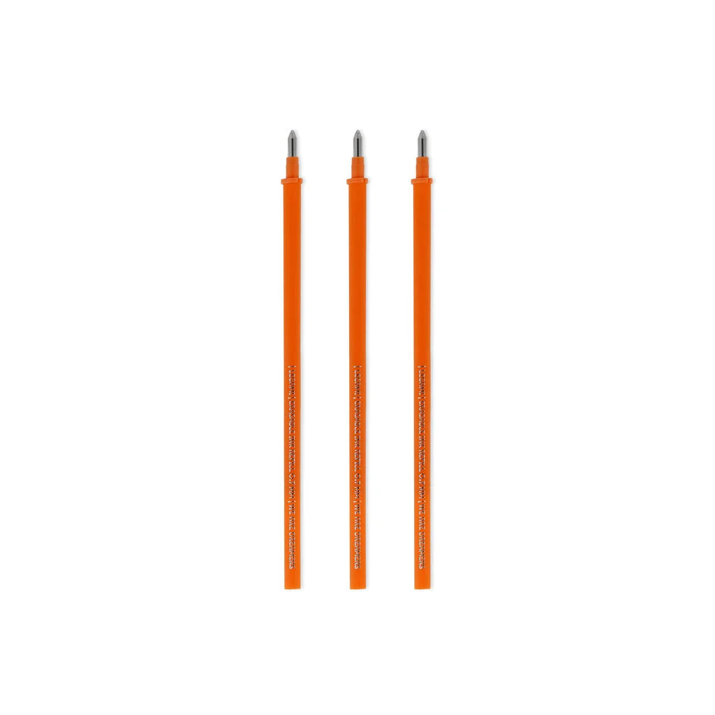 Set de 3 Recharges pour Stylo Effaçable - Encre Orange