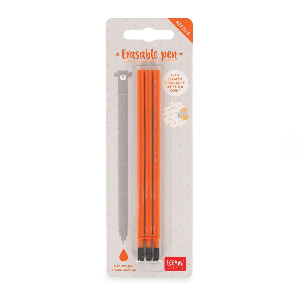 Set de 3 Recharges pour Stylo Effaçable - Encre Orange