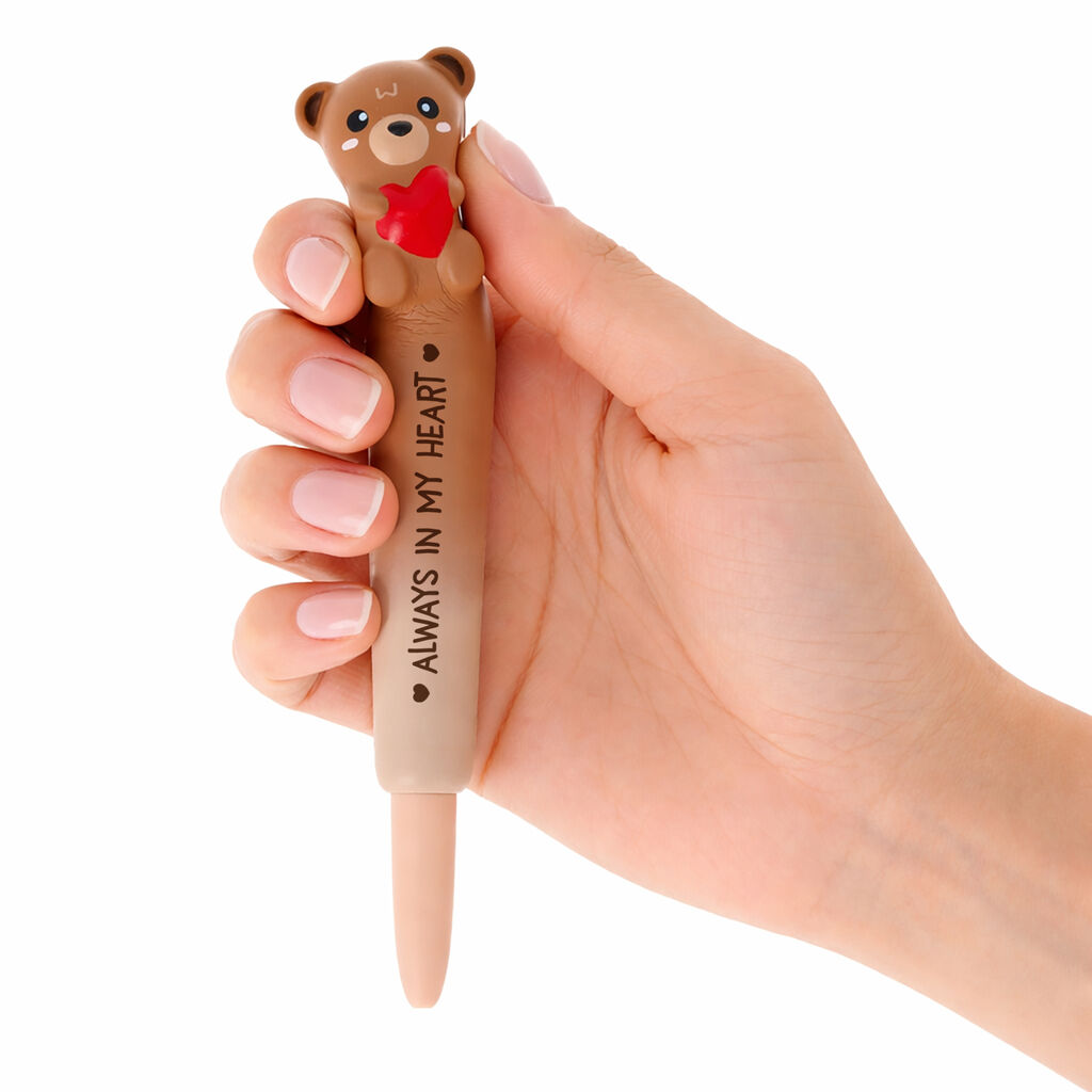 Stylo à Encre Gel Antistress Teddy Bear « Always In My Heart » - Squeezies