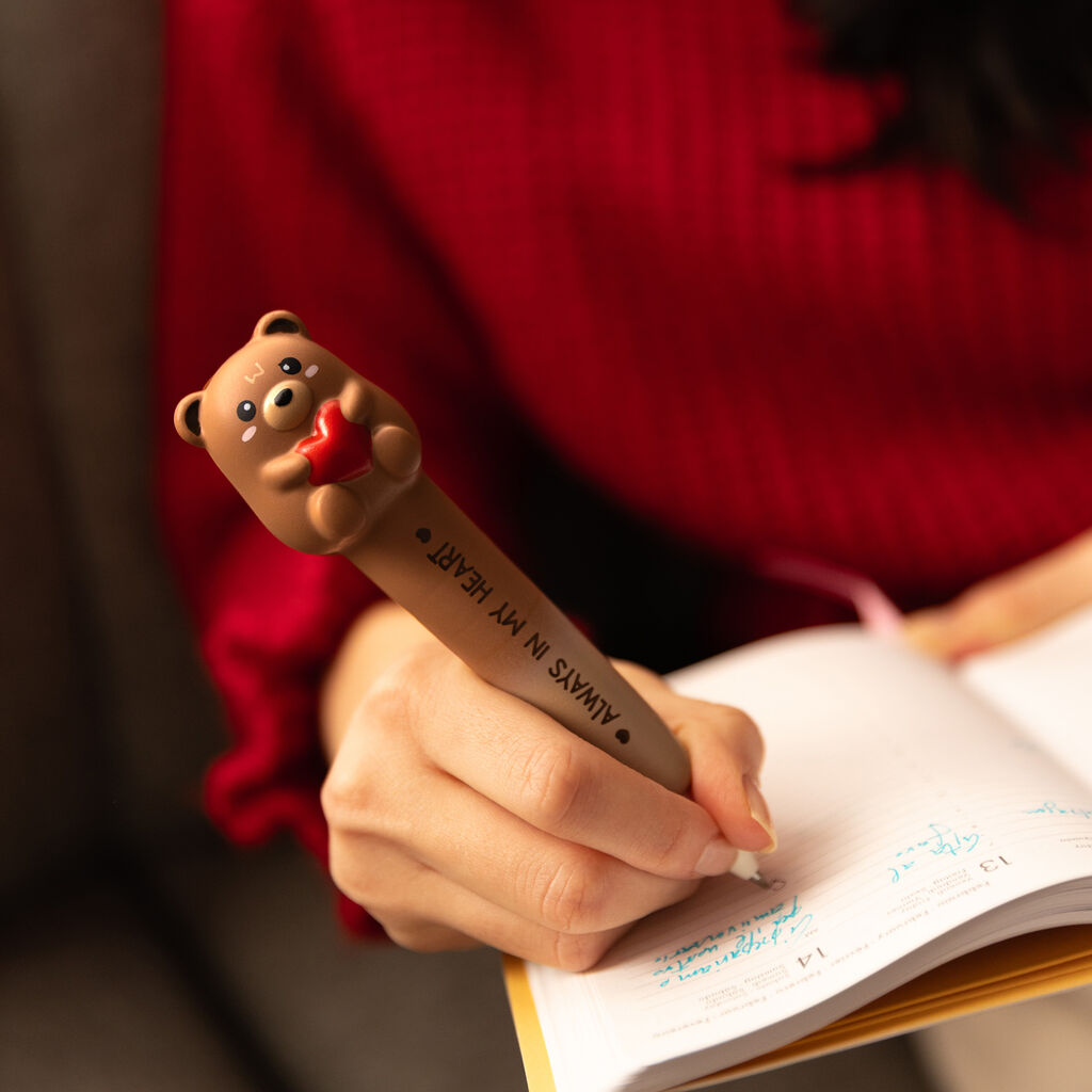 Stylo à Encre Gel Antistress Teddy Bear « Always In My Heart » - Squeezies