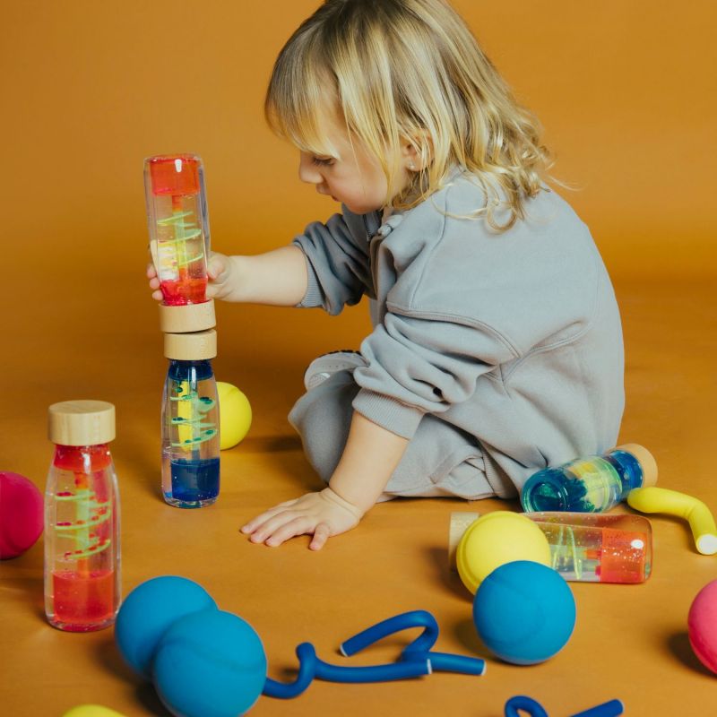 Bouteille sensorielle Spirale Bleu