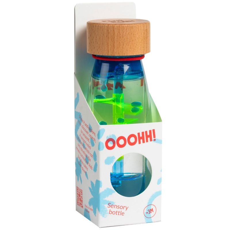 Bouteille sensorielle Spirale Bleu