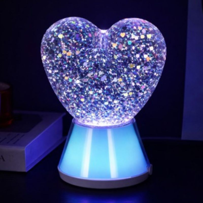 Lampe à paillettes Magic Glow Cœur