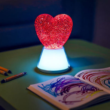 Lampe à paillettes Magic Glow Cœur