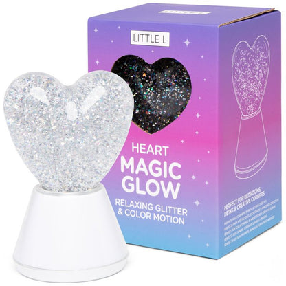 Lampe à paillettes Magic Glow Cœur