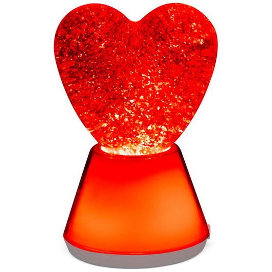 Lampe à paillettes Magic Glow Cœur