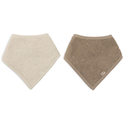 Lot de 2 bavoirs bandana Sand-Milky Coffee