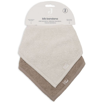 Lot de 2 bavoirs bandana Sand-Milky Coffee