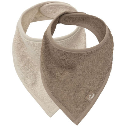 Lot de 2 bavoirs bandana Sand-Milky Coffee