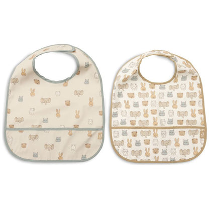 Lot de 2 bavoirs plastifiés Jollies